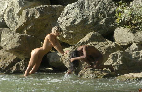 Louis De Mirabert invites you to browse their xxx photos with Channone and Maeva in some playful lesbian foreplay